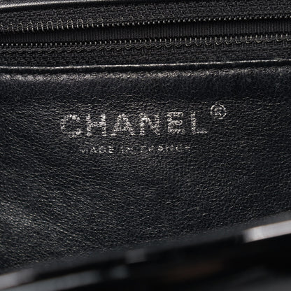 Chanel Patent Horizontal Quilted Jumbo Single Flap Black 6 of 9