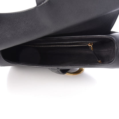 Christian Dior Grained Calfskin Saddle Bag Black 8 of 19