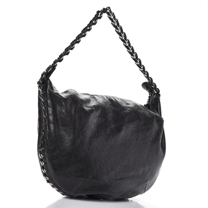 Chanel Glazed Caviar Modern Chain Hobo Black 3 of 11