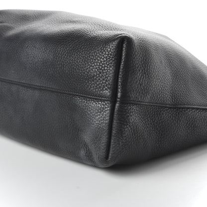 Prada Vitello Daino Etiquette Shopping Bag Black 7 of 12