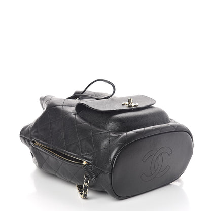 Chanel Sheepskin Caviar Quilted Daily Round Backpack Black 4 of 10
