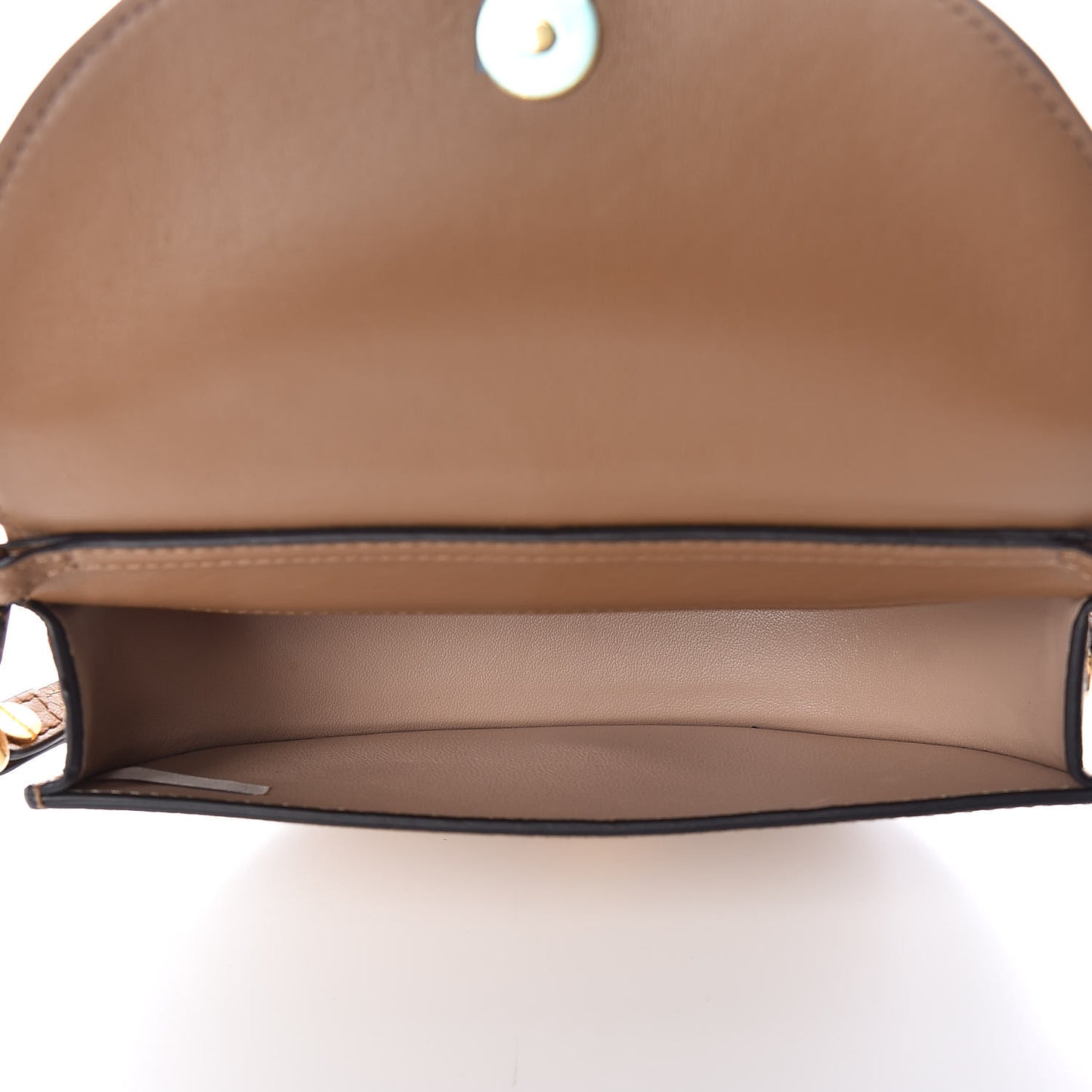 Metallic Calfskin Small Nile Bracelet Minaudiere Bag Gold