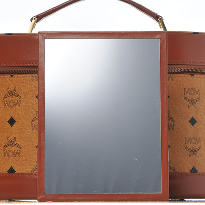 MCM Visetos Vanity Cosmetic Case Cognac 16 of 18
