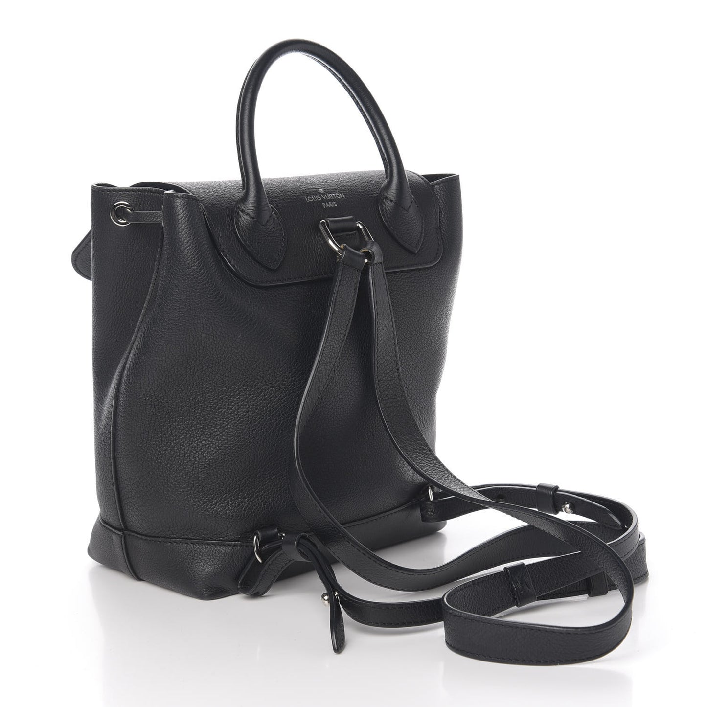 Calfskin Lockme Backpack Black