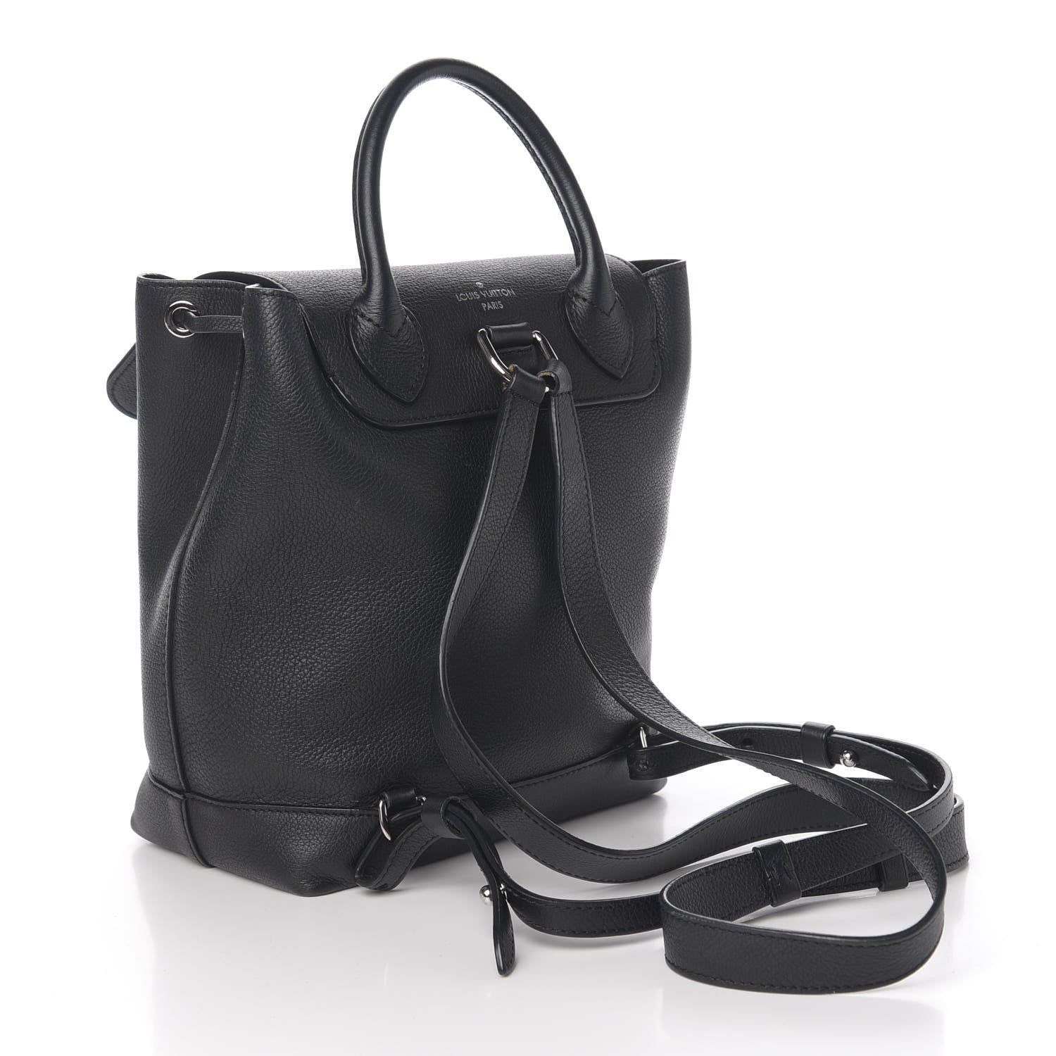 Louis Vuitton Calfskin Lockme Backpack Black 2 of 8