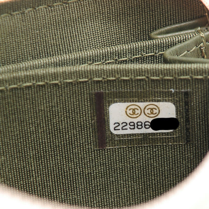 Chanel Caviar Quilted Boy Zip Around Coin Purse Wallet Beige Clair 7 of 7