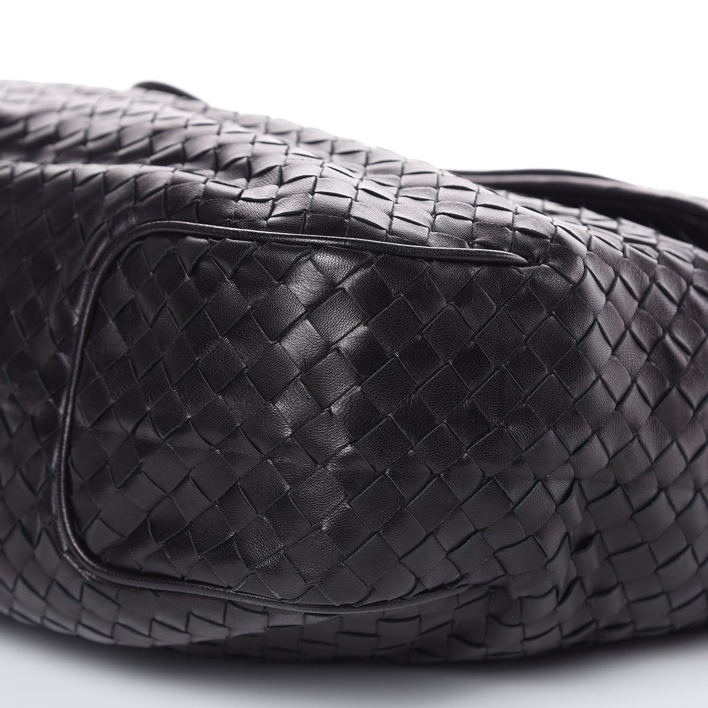 Nappa Intrecciato Flap Shoulder Bag Black