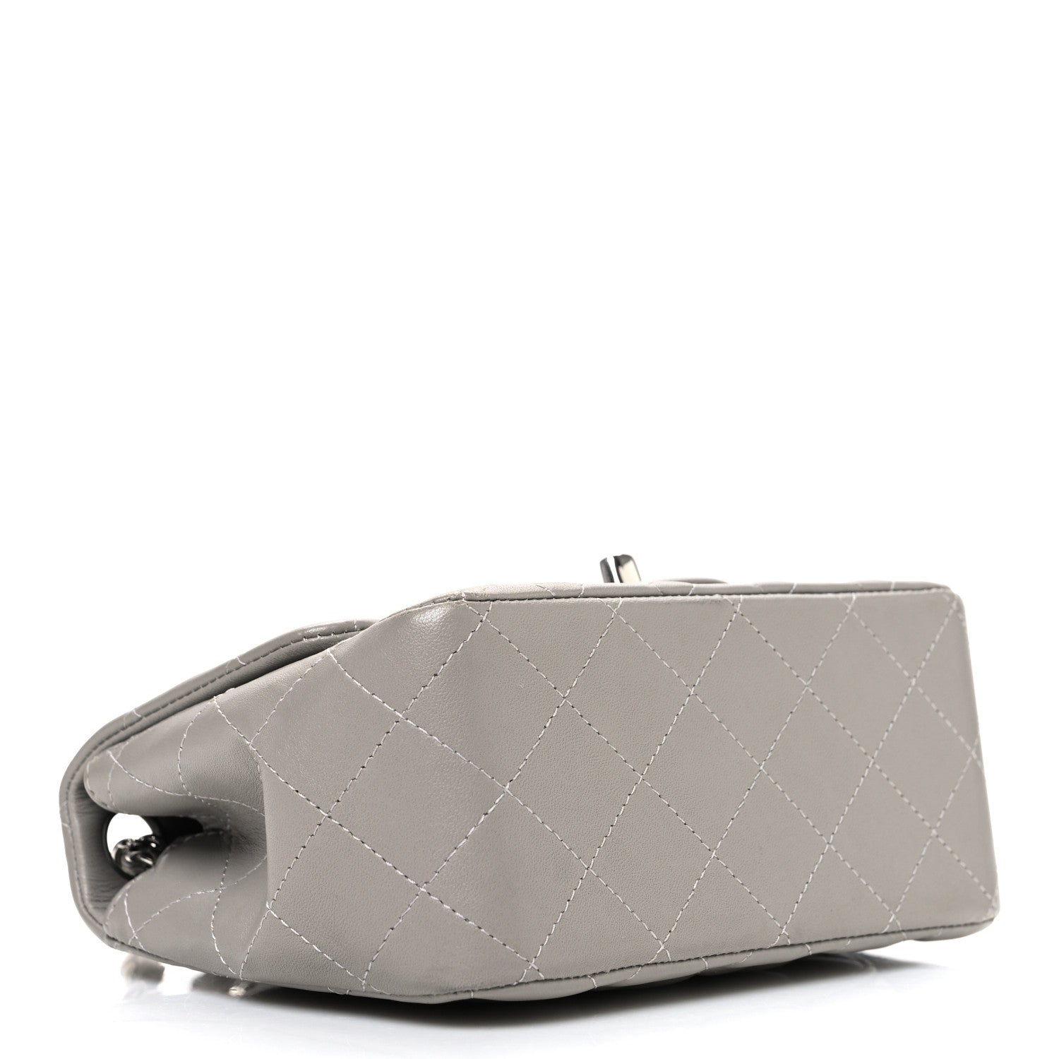 Chanel Lambskin Quilted Mini Square Flap Grey 4 of 10