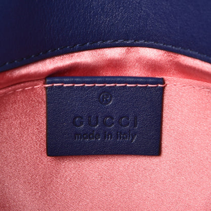 Gucci Velvet Matelasse Mini GG Marmont Shoulder Bag Cobalt Blue 6 of 8