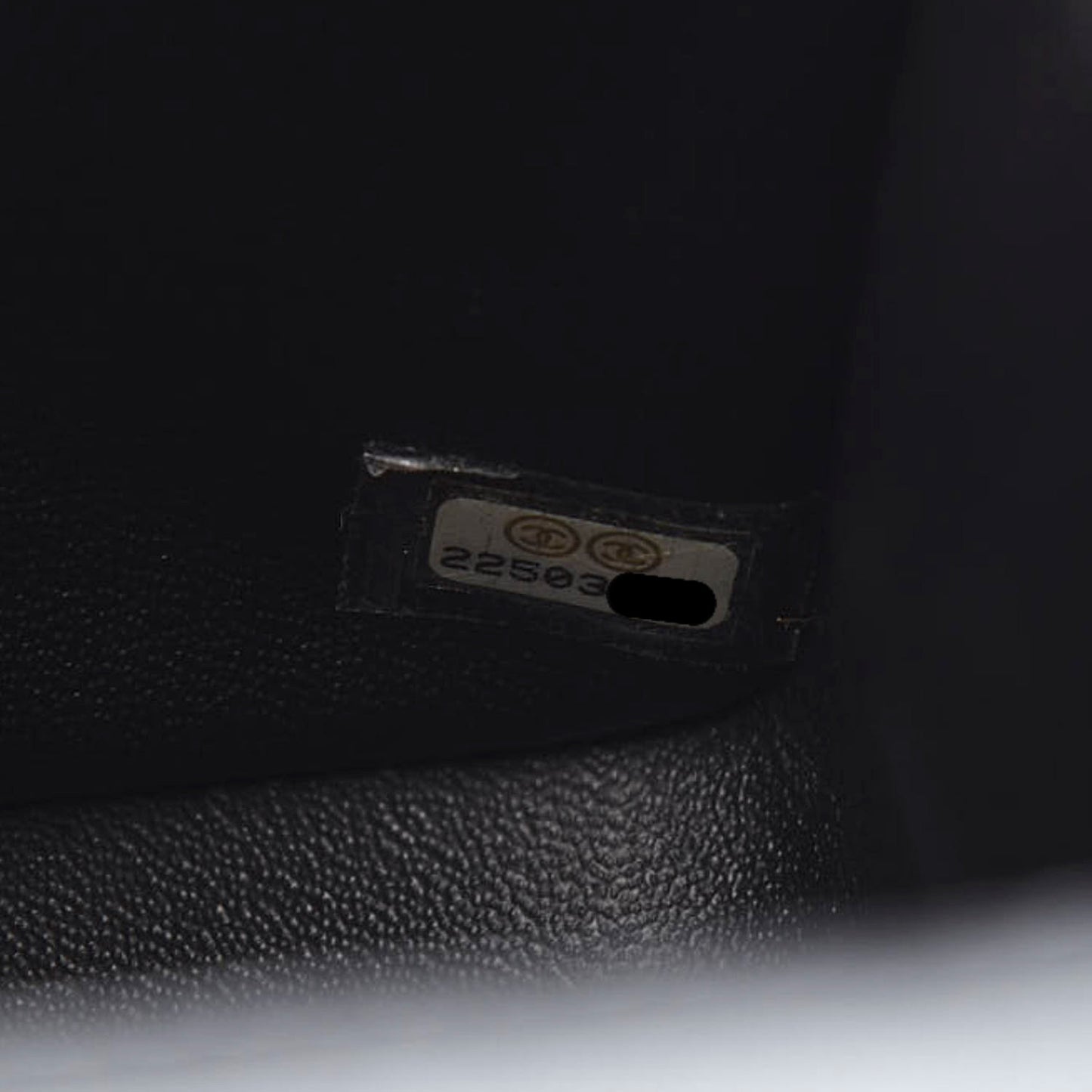 Lambskin Chevron Quilted Mini Square Flap Black