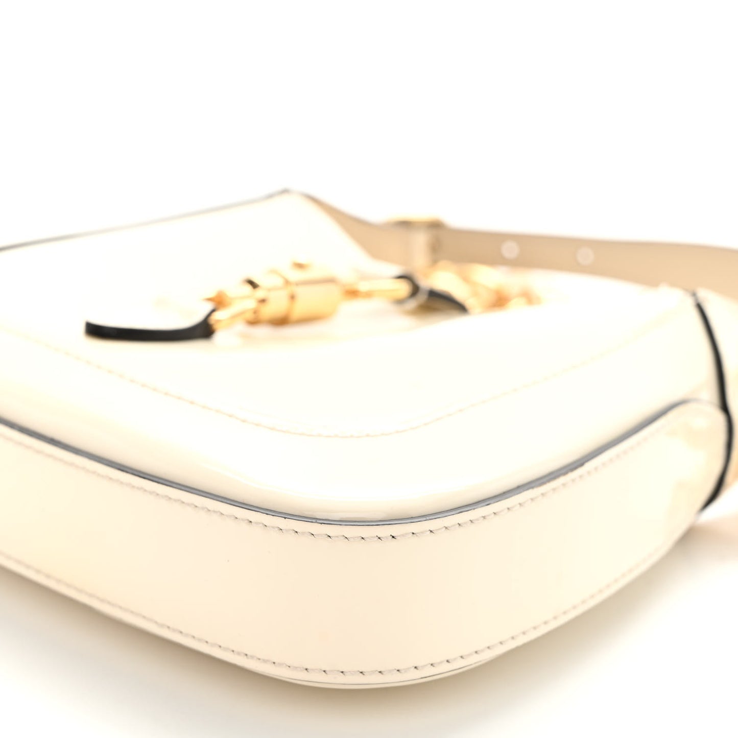 Patent Mini Jackie 1961 Crystal Hobo Mystic White