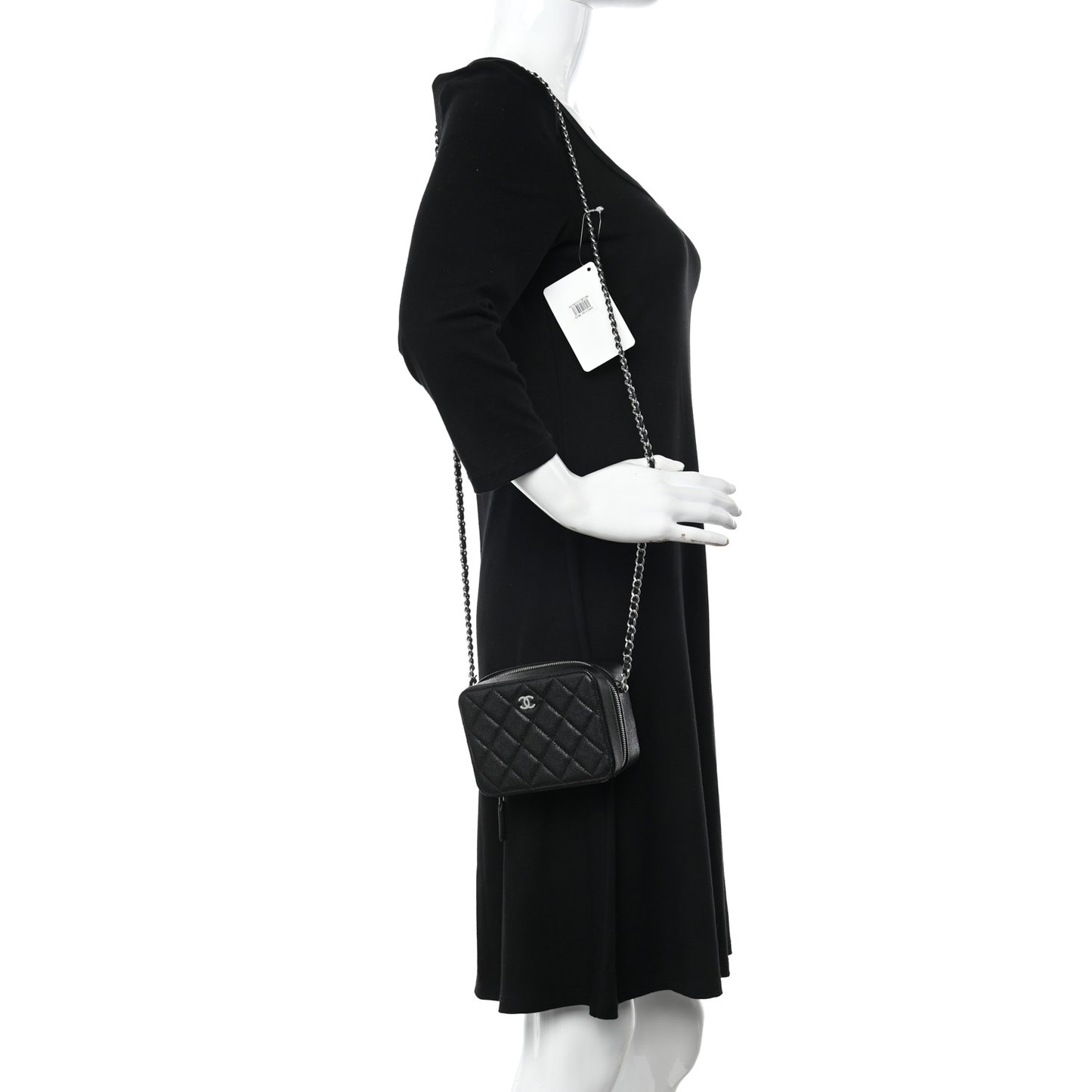 Caviar Quilted Camera Bag Black