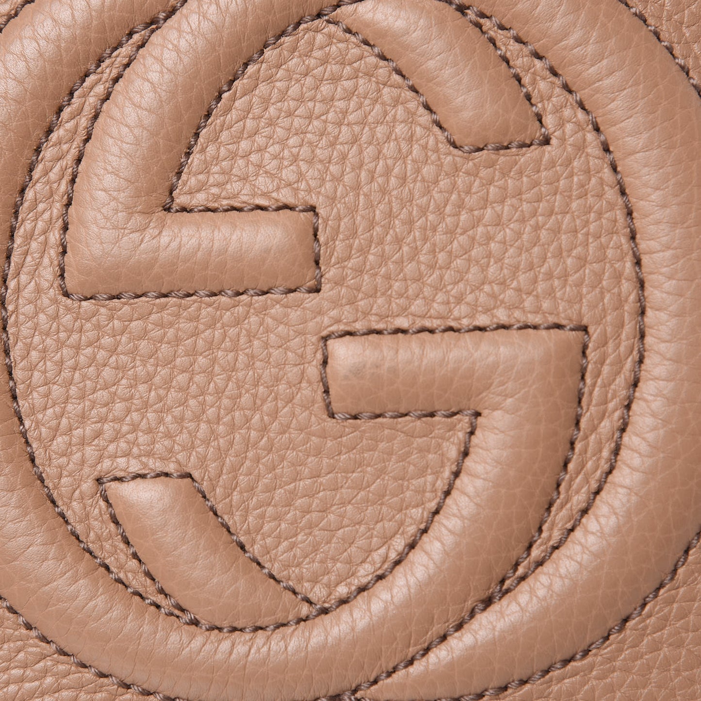 Pebbled Calfskin Small Soho Disco Bag Rose Beige