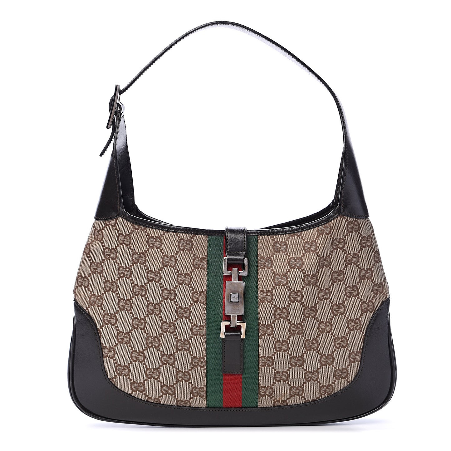 Monogram Web Jackie O Hobo Dark Brown