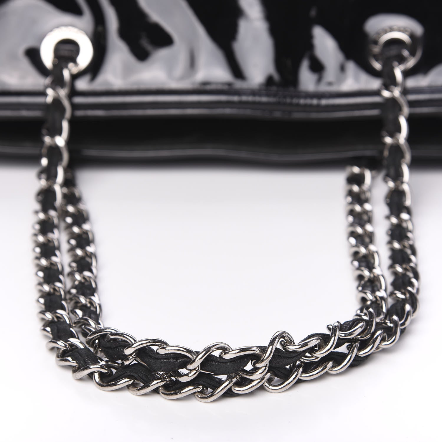 Chanel Vinyl XL Lipstick Tote Black 17 of 19