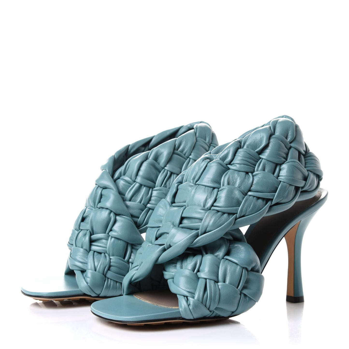 Shiny Nappa Intrecciato The Board Sandals 39.5 Linoleum