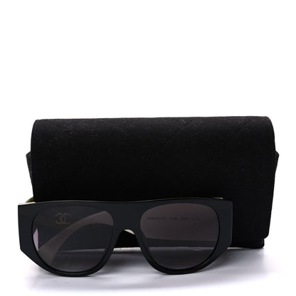 Chanel Acetate Quilted CC Pilot Sunglasses 71465 White Black 8 of 8