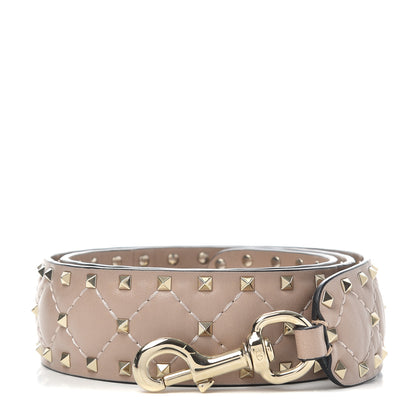 Valentino Garavani Lambskin Rockstud Spike Shoulder Strap Poudre 1 of 4