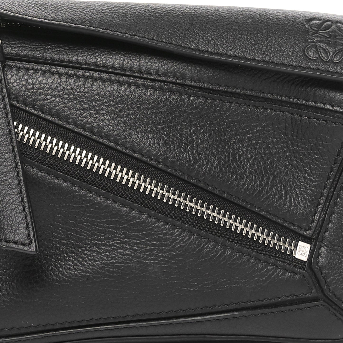 Calfskin Mini Puzzle Bumbag Black
