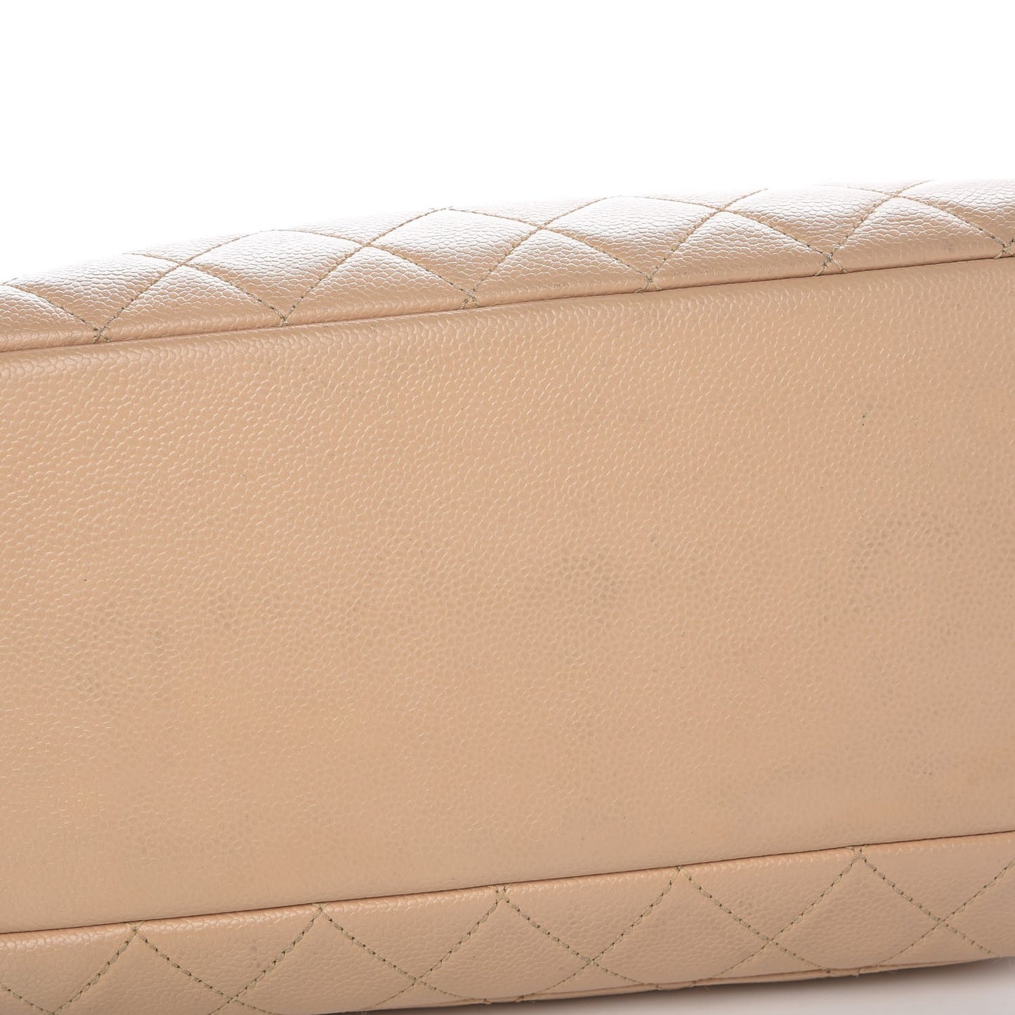 Caviar Quilted Grand Shopping Tote GST Beige Clair