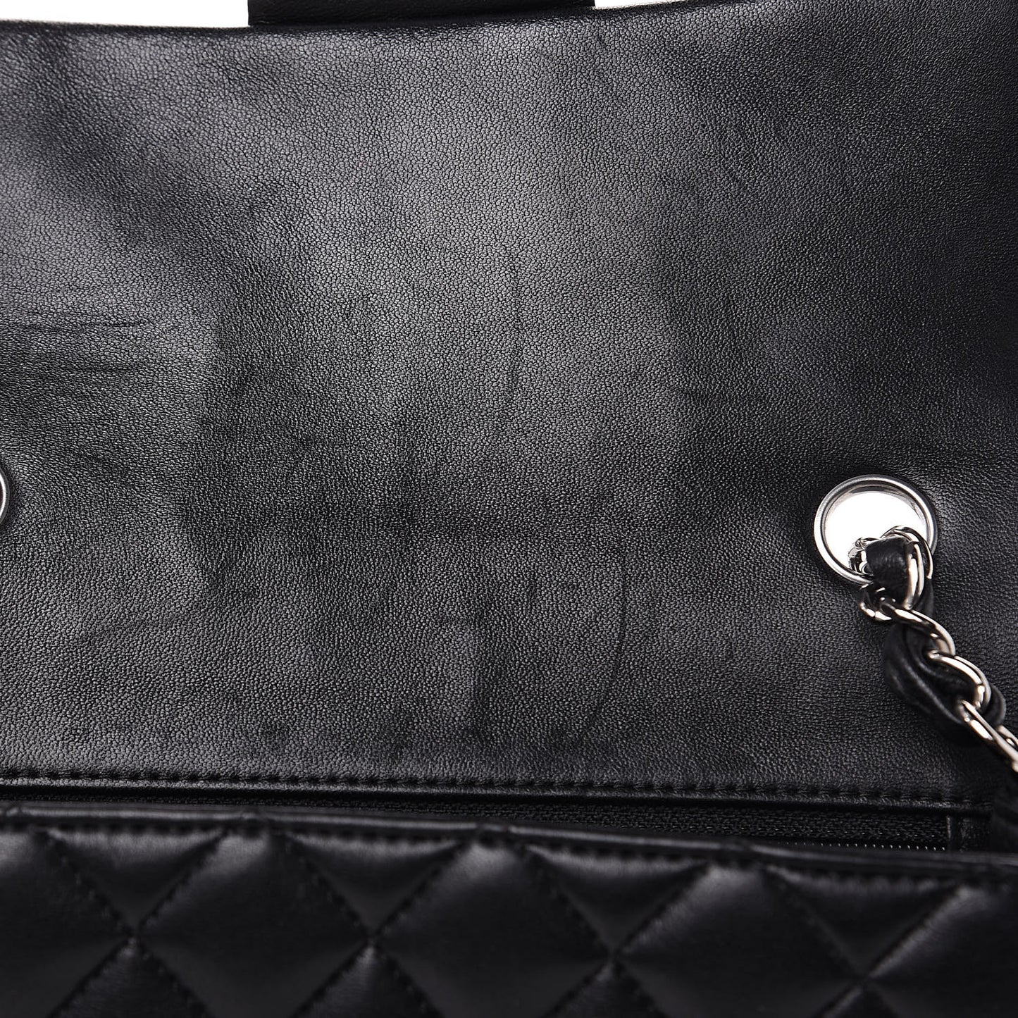 Lambskin Quilted Mini Rectangular Flap Black