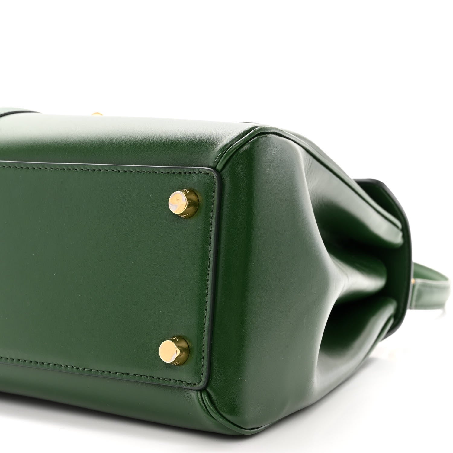 Celine Satinated Calfskin Medium 16 Top Handle Bag Forest 11 of 11