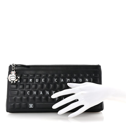Chanel Metallic Calfskin Keyboard Pouch Black 2 of 6