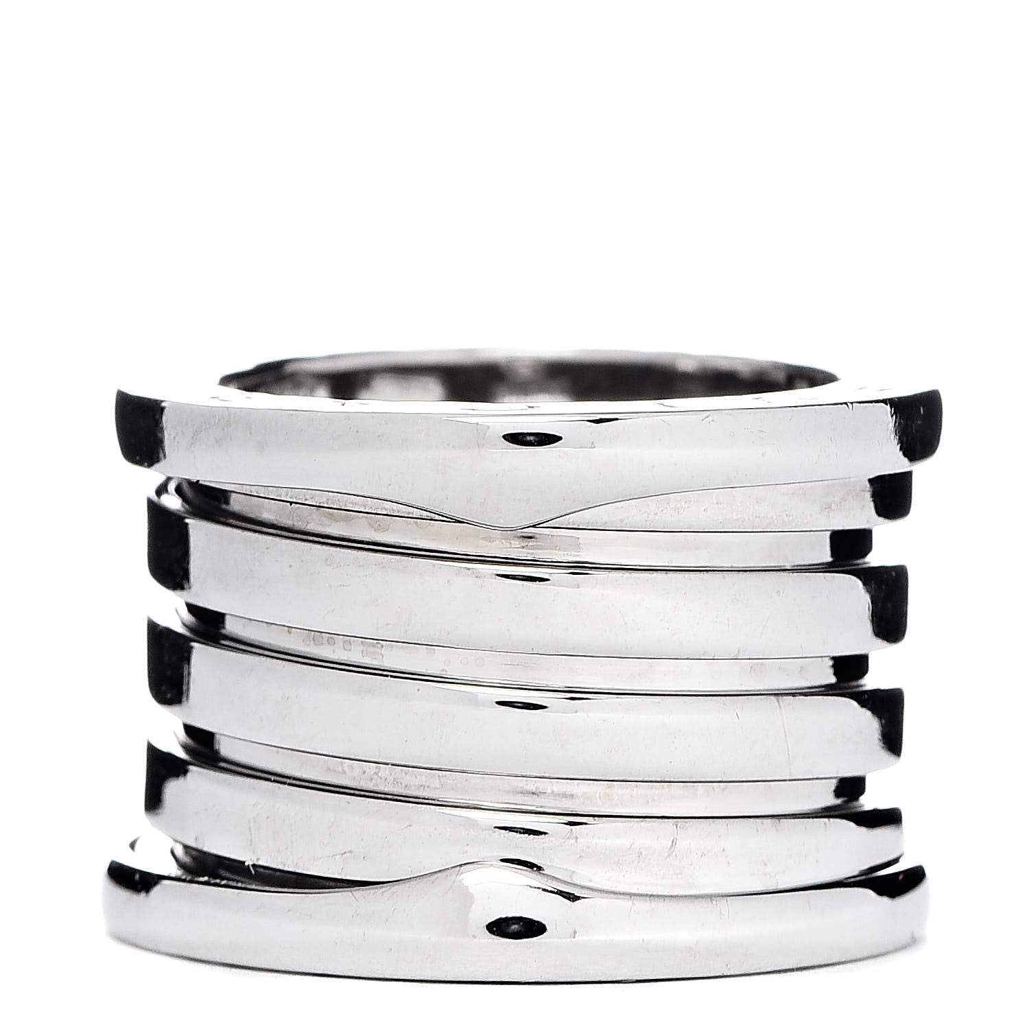 Bulgari 18K White Gold B.Zero1 Five-Band Ring 46 3.75 3 of 6