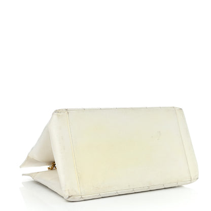Chanel Caviar Quilted CC Tote White 3 of 16