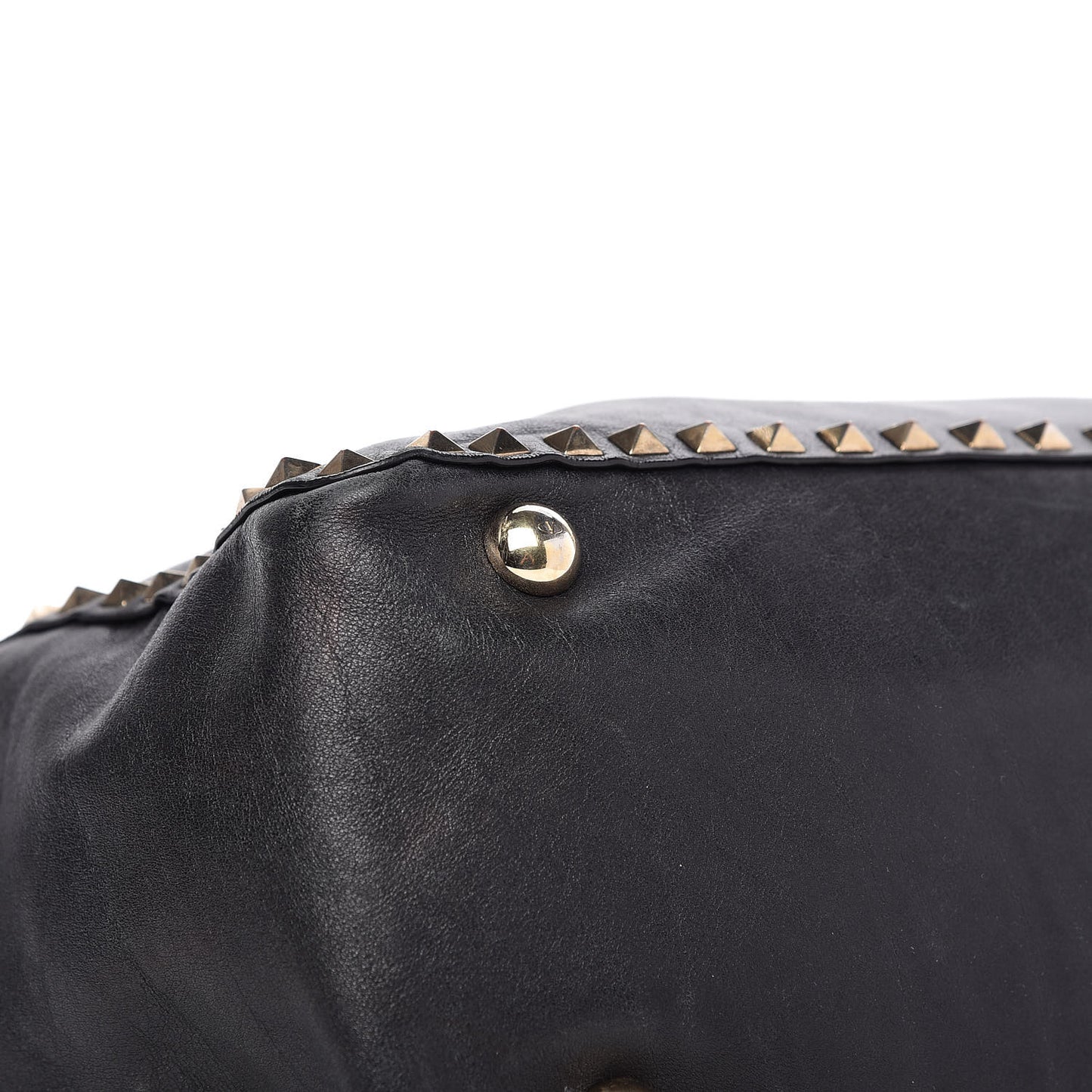 Vitello Medium Rockstud Tote Black