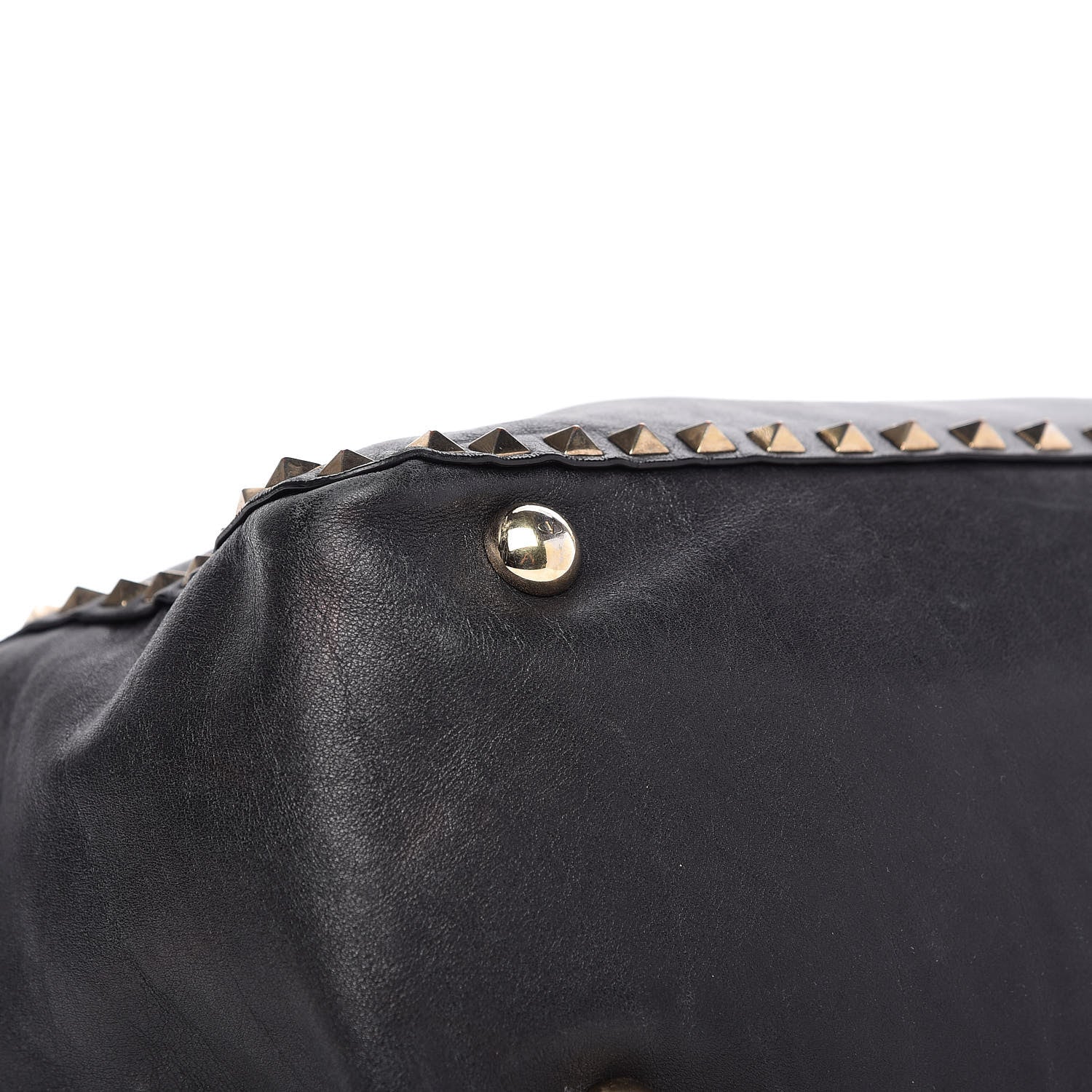 Valentino Garavani Vitello Medium Rockstud Tote Black 9 of 9