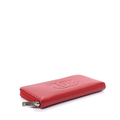 Chanel Caviar Large Timeless CC Zip Around Wallet Red 4 of 8