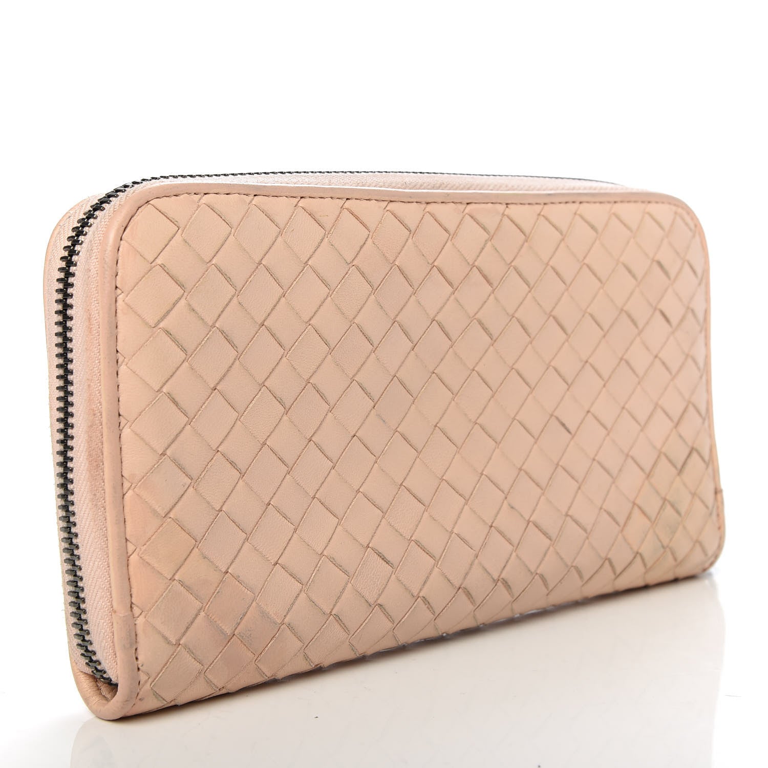 Bottega Veneta Nappa Intrecciato Zip Around Wallet Flamingo 3 of 8