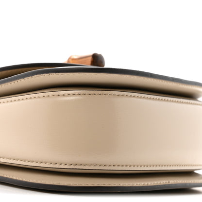 Gucci Boarded Dyana Lux Calfskin Web Small Bamboo 1947 Top Handle Bag Oatmeal 9 of 14