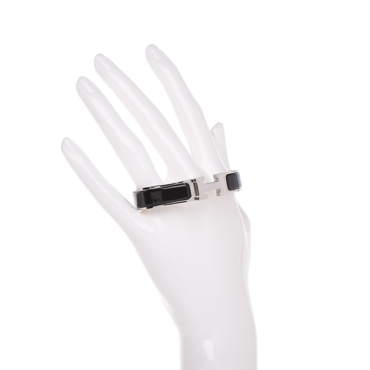 Hermes Enamel Narrow Clic Clac H Bracelet PM Black 2 of 5