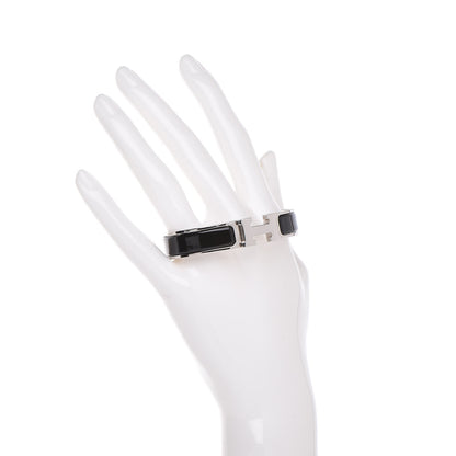 Hermes Enamel Narrow Clic Clac H Bracelet PM Black 2 of 5