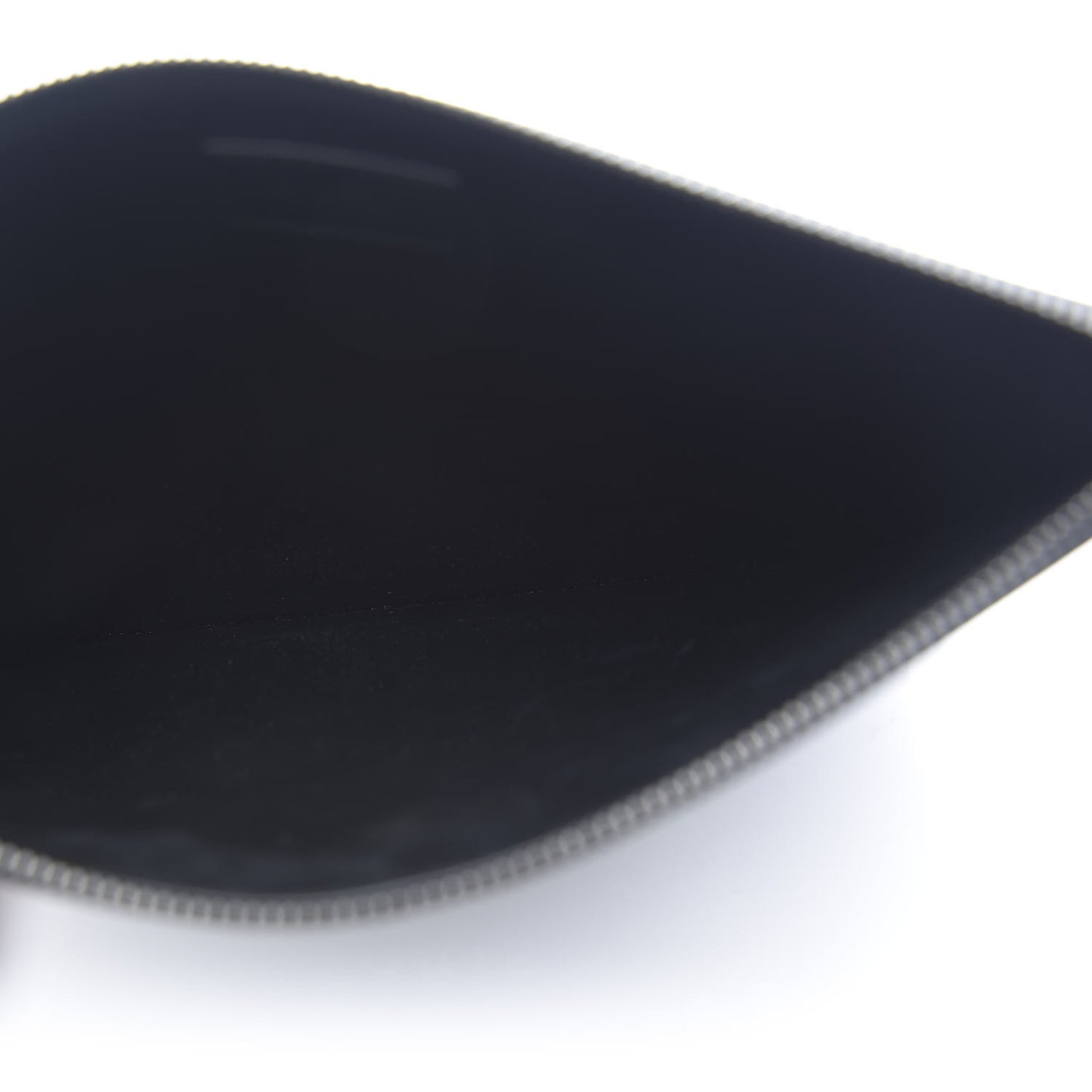 Calfskin Large Logo Pouch Black