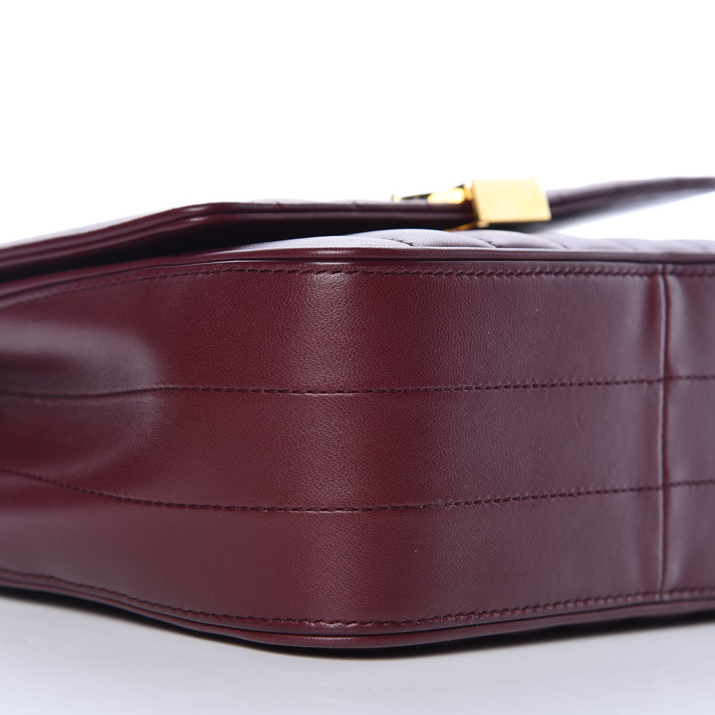 Lambskin Matelasse Monogram Medium Vicky Chain Bag Dark Legion Red
