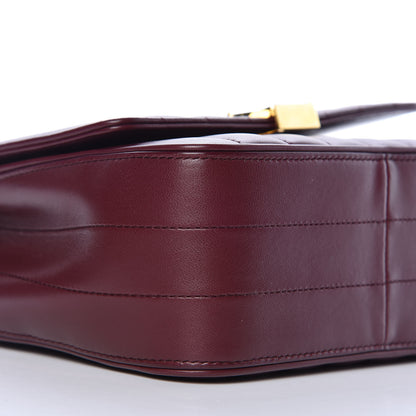 Saint Laurent Lambskin Matelasse Monogram Medium Vicky Chain Bag Dark Legion Red 8 of 9