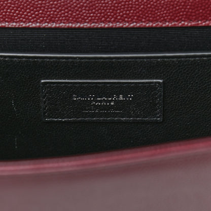 Saint Laurent Grain De Poudre Medium Classic Monogram Kate Satchel Amaranto 6 of 10