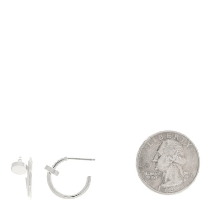 Cartier 18K White Gold Juste Un Clou Hoop Earrings 2 of 4