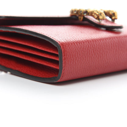 Gucci Calfskin Mini Dionysus Chain Wallet Hibiscus Red 9 of 13
