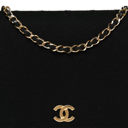 Chanel Jersey Quilted Wallet On Chain WOC Black 8 of 12