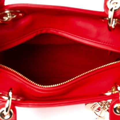 Christian Dior Calfskin Niki De Saint Phalle Medium Supple Lady Dior Red 6 of 11