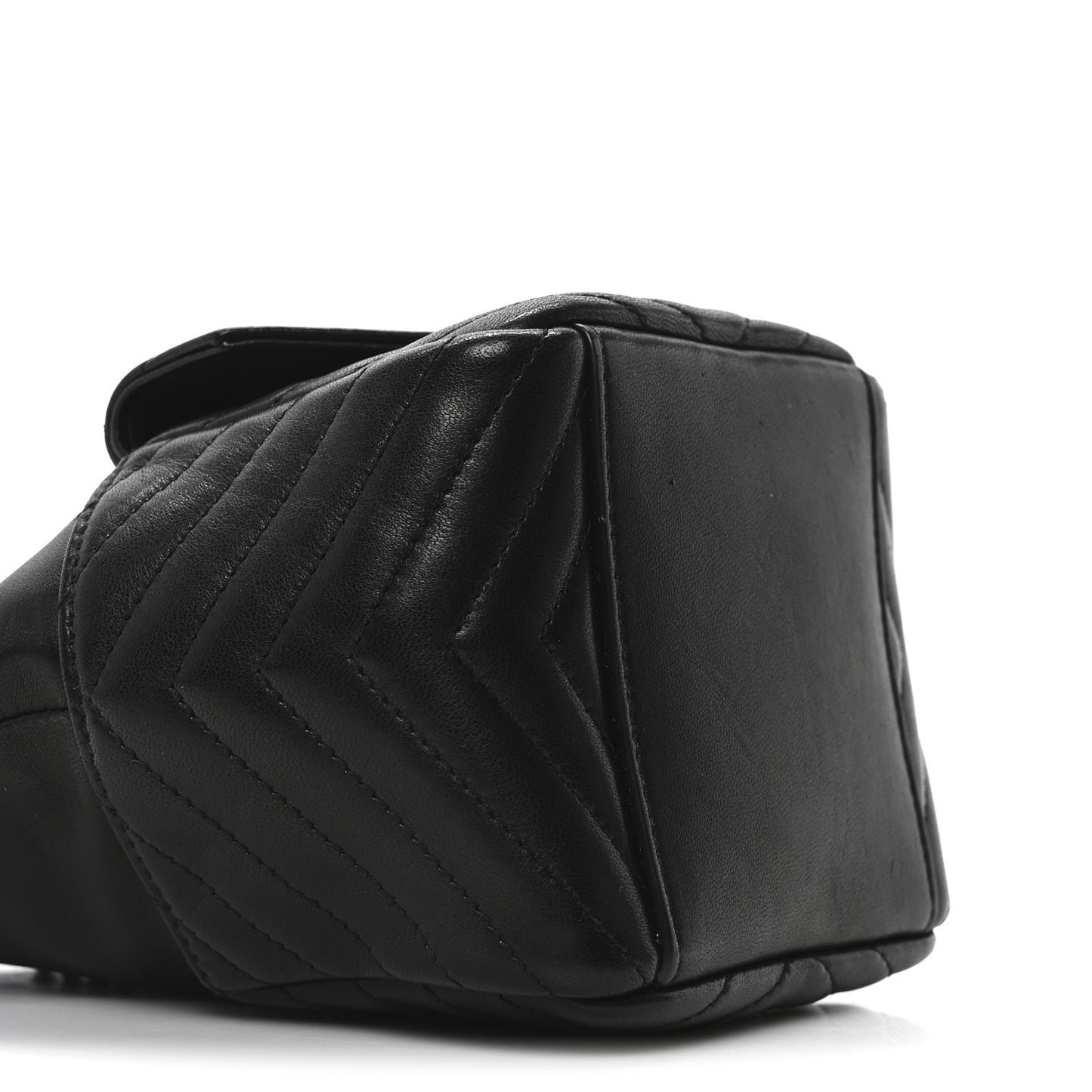 Lambskin Matelasse Monogram Joe Nano Bucket Bag Black