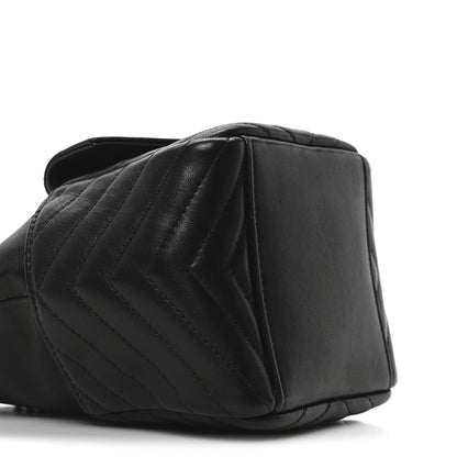 Saint Laurent Lambskin Matelasse Monogram Joe Nano Bucket Bag Black 9 of 10