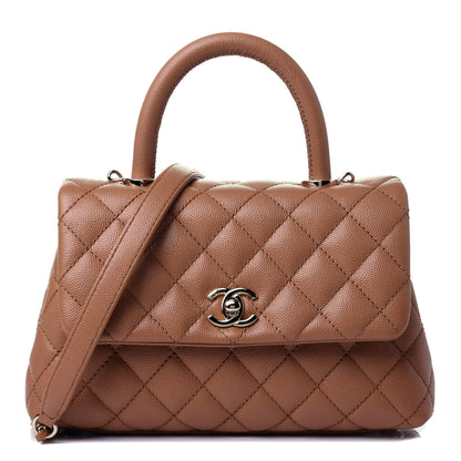 Chanel Caviar Quilted Mini Coco Handle Flap Brown 1 of 4