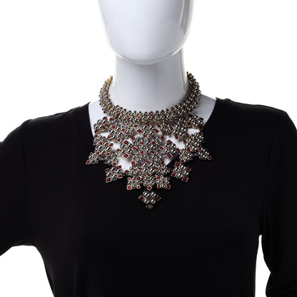 Chanel Gripoix Bib Necklace Gold Multicolor 2 of 5