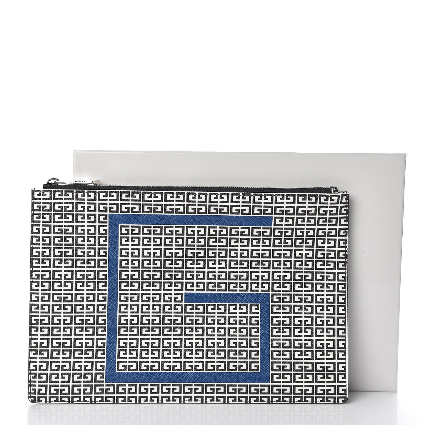 Coated Canvas Medium Iconic Print Zip Pouch Multicolor