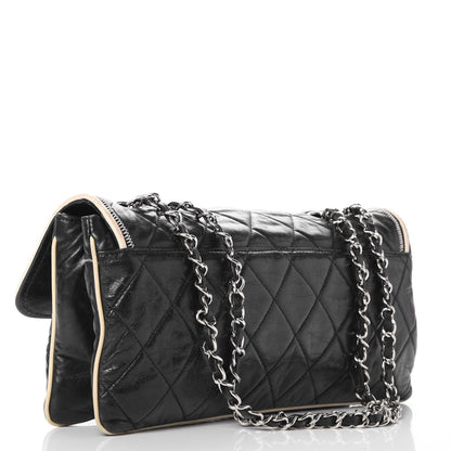Chanel Lambskin East West Accordion Flap Black 4 of 23